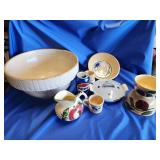 Stoneware mixing bowl, 2 small Watt Mixing bowls,