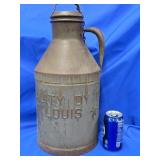 Vintage Steel Milk Jug marked Quality DY Co. St