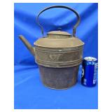 Rare Rustic Copper and tin Tea Kettle swing