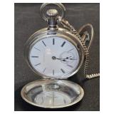 Coin Silver Illinois Pocket Watch , clean and