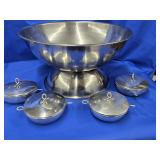 Lot - 2 Metro Stainless steel Bowls and 4 A