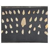 26 Arrowheads local Cecil County,  mounted in
