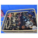 Tray lot costume Jewelry look at pictures for