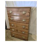 Oak finish pressboard dresser 5 drawer look at