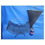 MCM perforated metal magazine holder and vintage