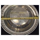 9" Sterling Silver Bowl.  Monograph.   Weight is