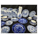 Antique Blue and White China - Flying Phoenix,