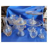 Crystal, Glassware, covered dishes, compote.