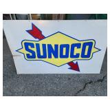 Sunoco 60" x 36"  metal sign.  Does have 5" cut.