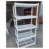 Plastic Shelf measures 36"ï¿½18" 72"h top shelf a