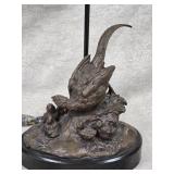 Bronze Finish Metal Pheasant with chicks