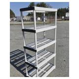 Plastic shelf 72"h 36"ï¿½1>" , 5 shel es look at
