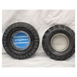 2 Circa 1970 Tire Advertising counter Change