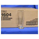 24 Libbey 16 oz. Pilsner Glasses,  one case #1604