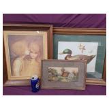 3 prints: The Little Kiss, "Wanted: A Barefoot