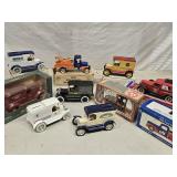 10 Die Cast Automobile Banks 7 with boxes all as