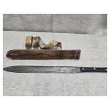 Primitive Maasai Warrior Battle Knife with hand