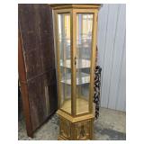 MCM Lighted Curio Cabinet original gold finish