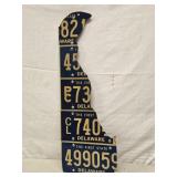 Delaware Car Tags State Sculpture measures