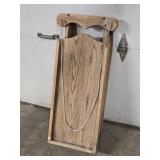 Oak Custom made Christmas Display sled look at