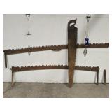 3 Antique Two Man  Saws all different style and