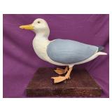 Ed "Gill" Gray carved Seagull decoy shore bird.