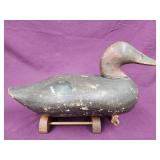 Unknown carver working decoy with repaint.   15"
