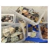 Collection of Rocks , Minerals , Quartz , Fossils