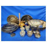 Silver plate punch bowl and cups Made in India