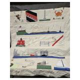 Contemporary Handmade Baltimore Quilt  depicting