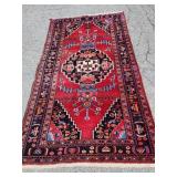 Hand knotted Iran wool and cotton rug.  7