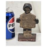 Topsy Cast Iron Hubley Doorstop,  as found look