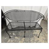 SALTERINI MCM  Wrought Iron Patio Settee mesh