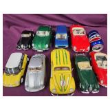 9 Bburago models various scales.  NO BOXES. Have