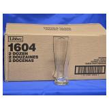 24 Libbey 16 oz. Pilsner glasses one case #1604