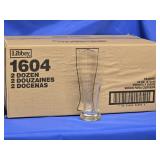 24 Libbey 16 oz. Pilsner Glasses , one case #1604