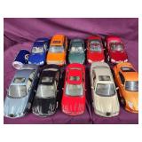 10 Maisto model cars 1/18 scale.  NO BOXES.
