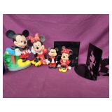 Mickey Mouse Silhouette metal bookends,  set of