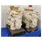 Rare Antique Chinese Architectural Pair Wood Hamd