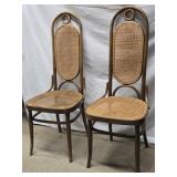 Thoner pair Bentwood side chairs by Michael