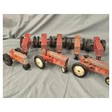 8 Toy Tractors played with condition - 7