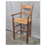 Youth Thumb back  Armchair  , 2 slat back , rush
