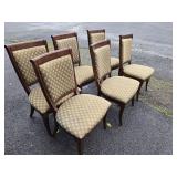 6 Upholstered Chairs , set good condition look at