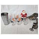 Lot- 5 Halloween Libbey Dura Tuff glasses 2 bats,