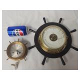 2 Schatz maritime items.  Schatz Ship Bell clock