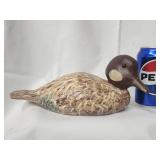 Bufflehead hen decoy.  Turned head.  Signed and