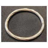 Sterling silver twisted hinged bangle bra