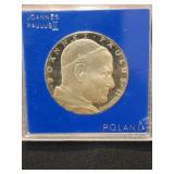 Pope John Paul II silver Commemorative medal made