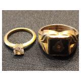 2 10k Gold filled rings.   Look at the photos for