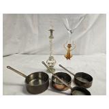 Lot vintage -  Four metal  measuring cup set w